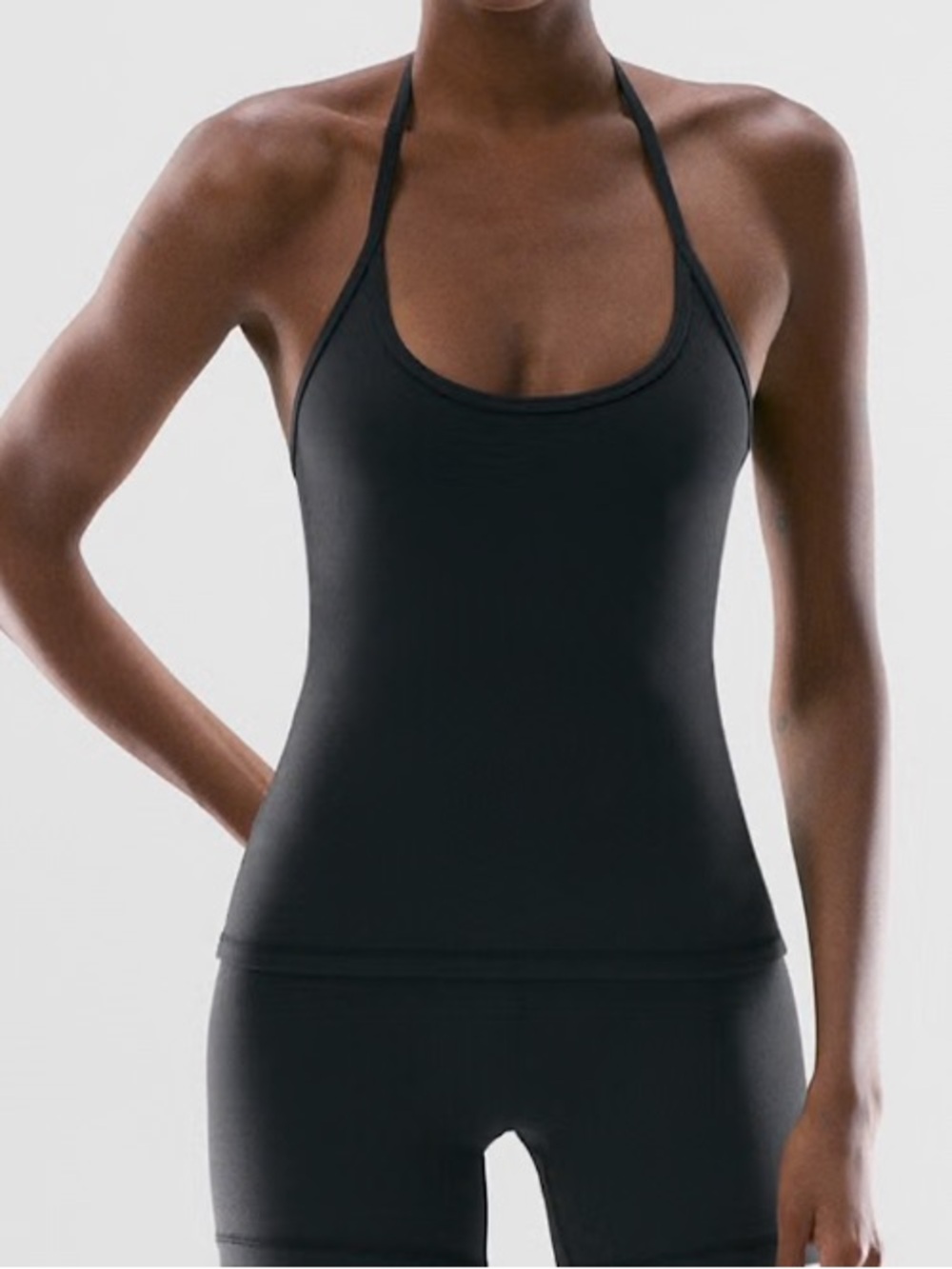 Aritzia Golden LIFE Essential Cami Halter Top Black Size M